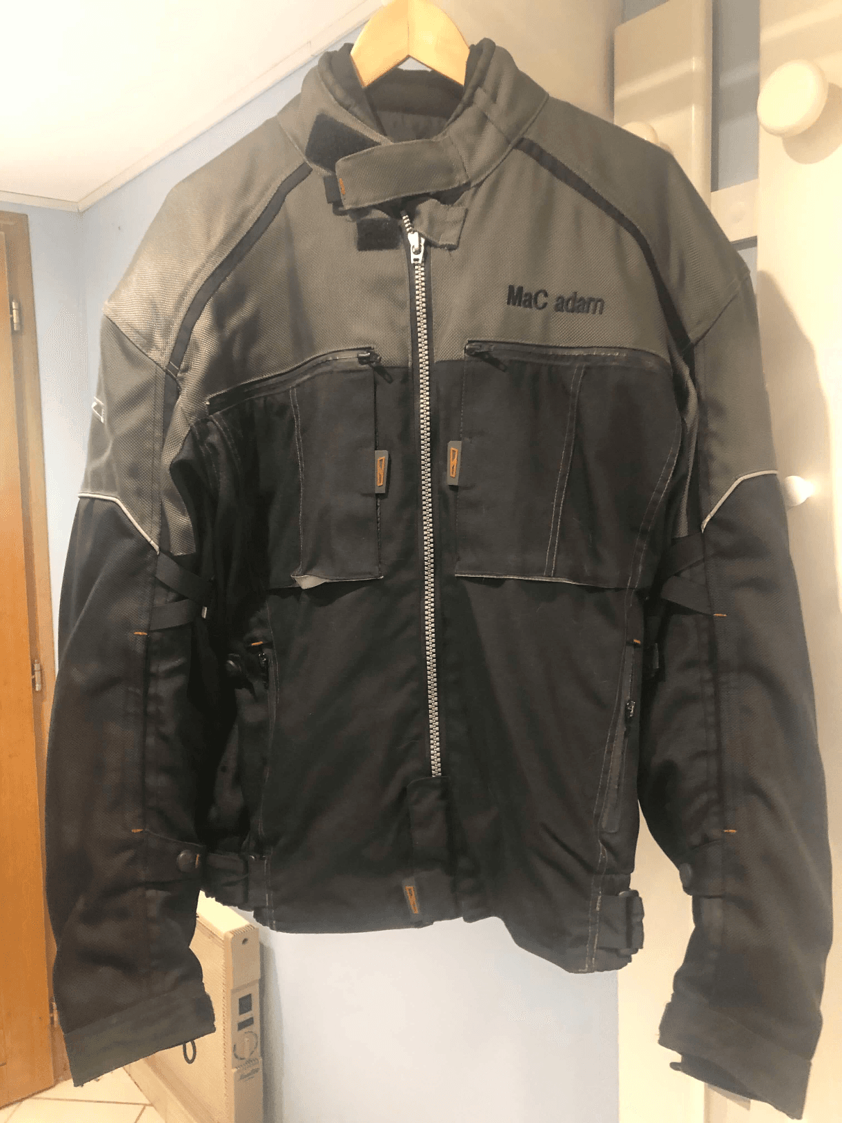 Veste de moto Mac Adam noire et grise