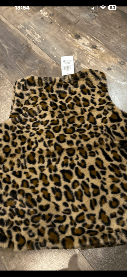 Gilet léopard en fausse fourrure M — photo 4