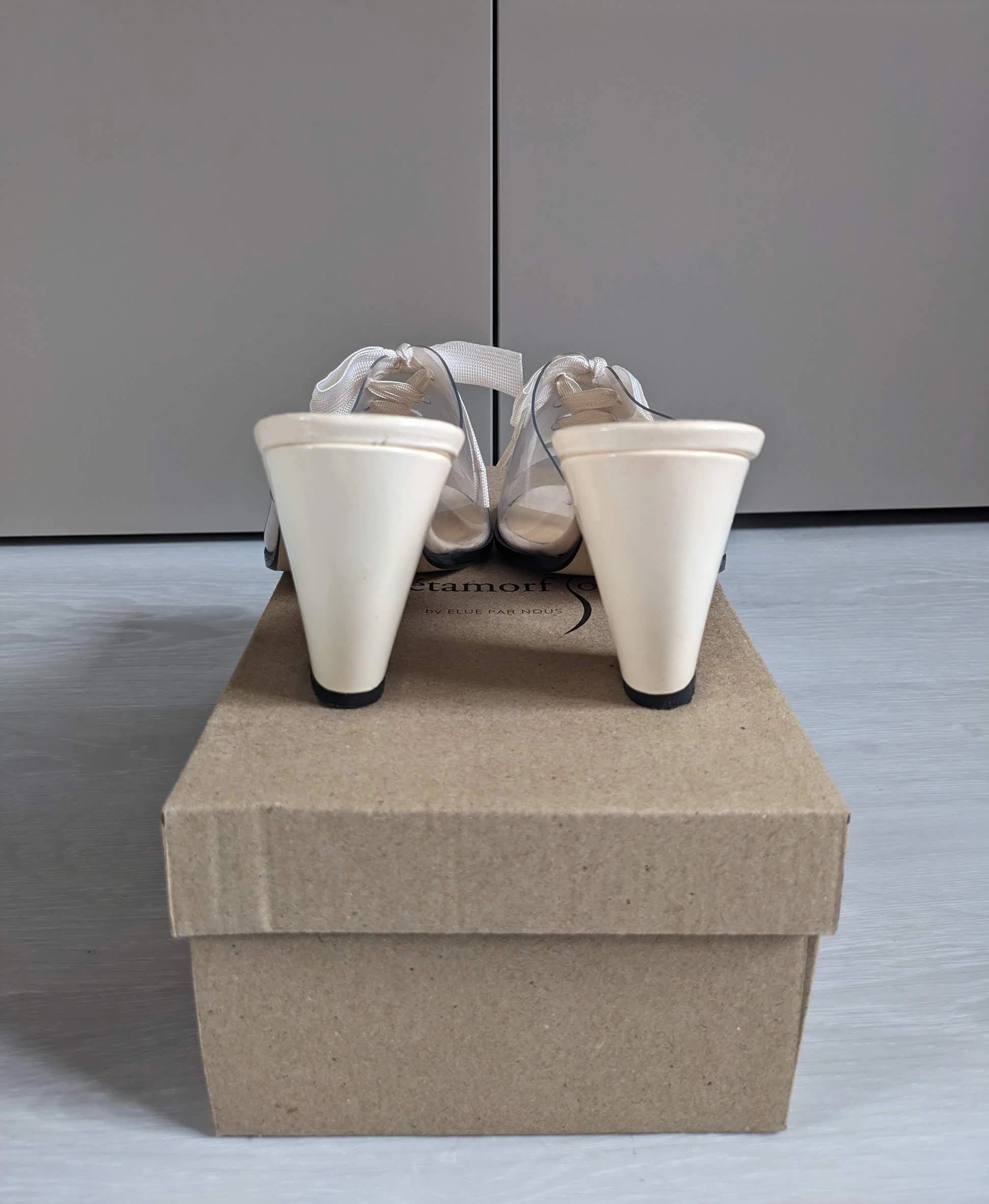Mules plates Walter Steiger transparentes et beiges — photo 3