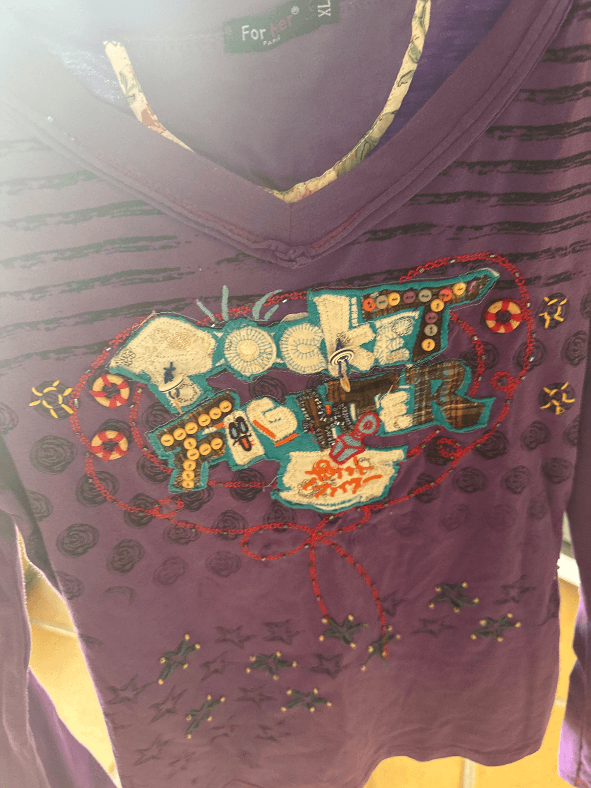 Haut Femme For Her Paris Violet motifs XL — photo 1