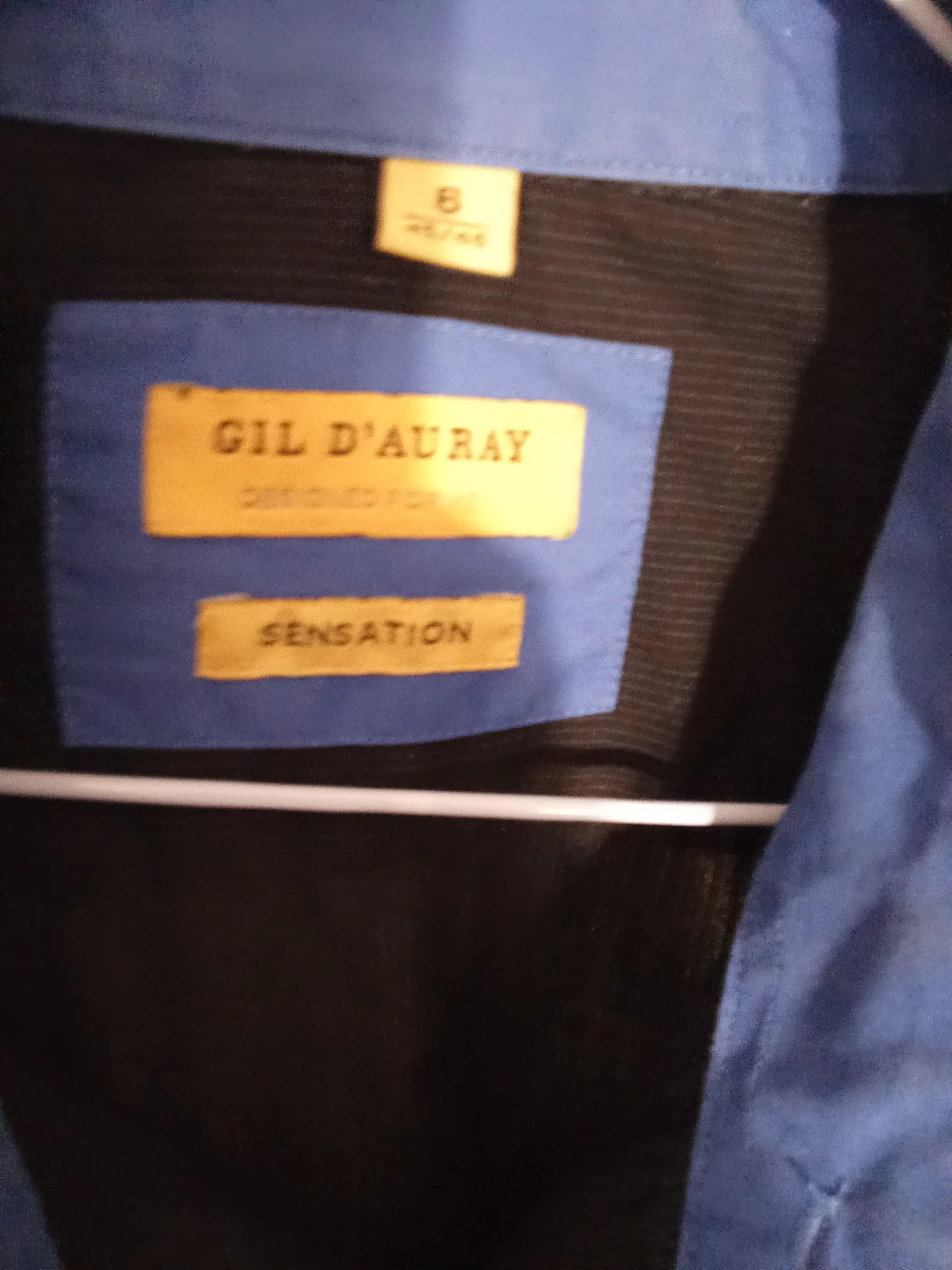 Chemise GIL D'AURAY noire et bleue Taille S — photo 2