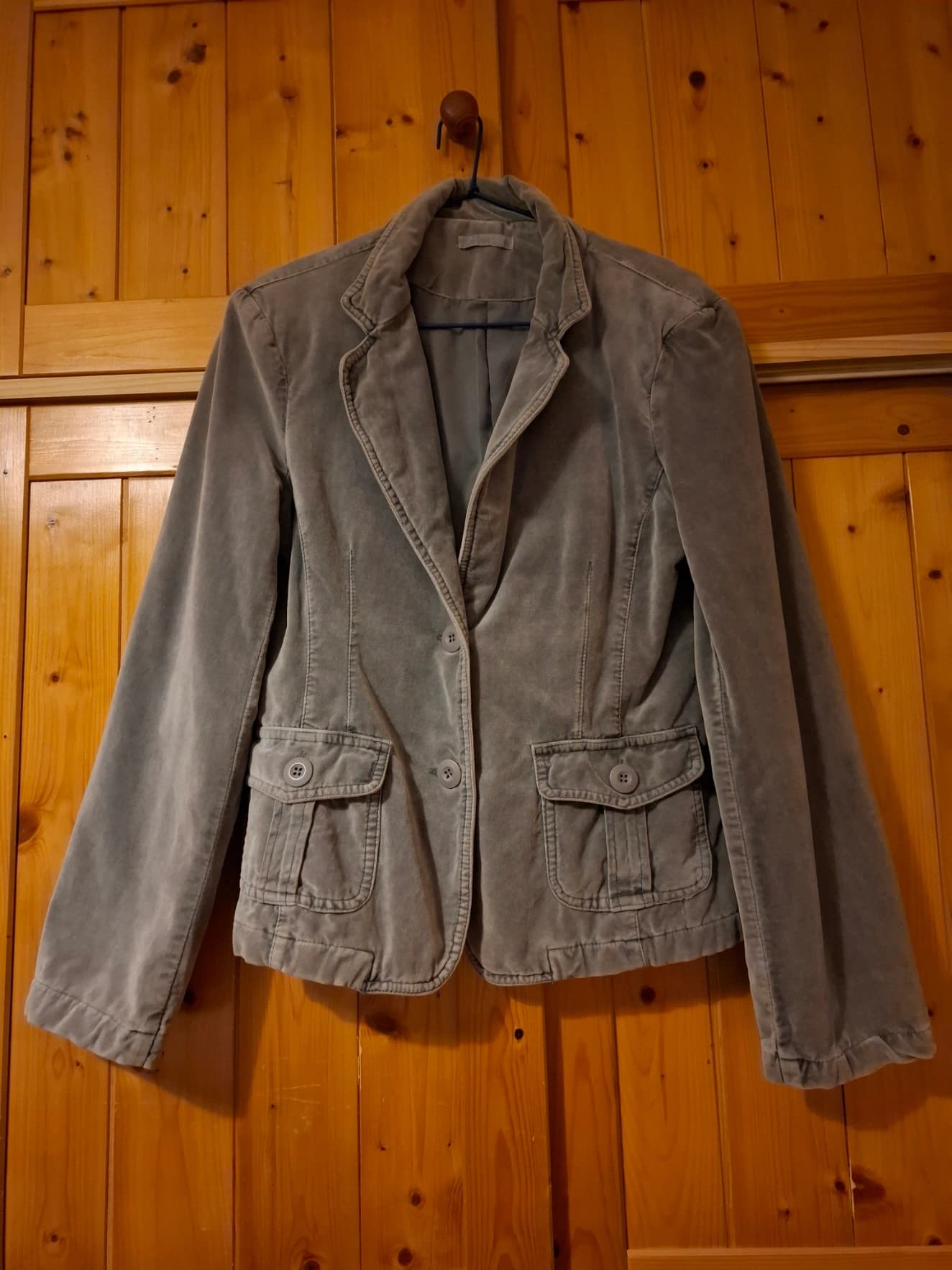 Veste en velours côtelé gris — photo 1