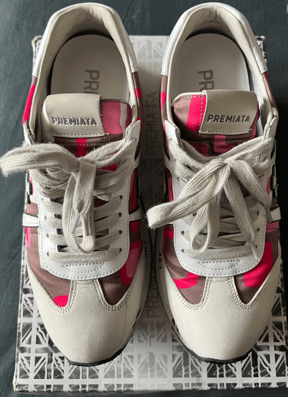 Baskets Premiata motif camouflage rose — photo 2