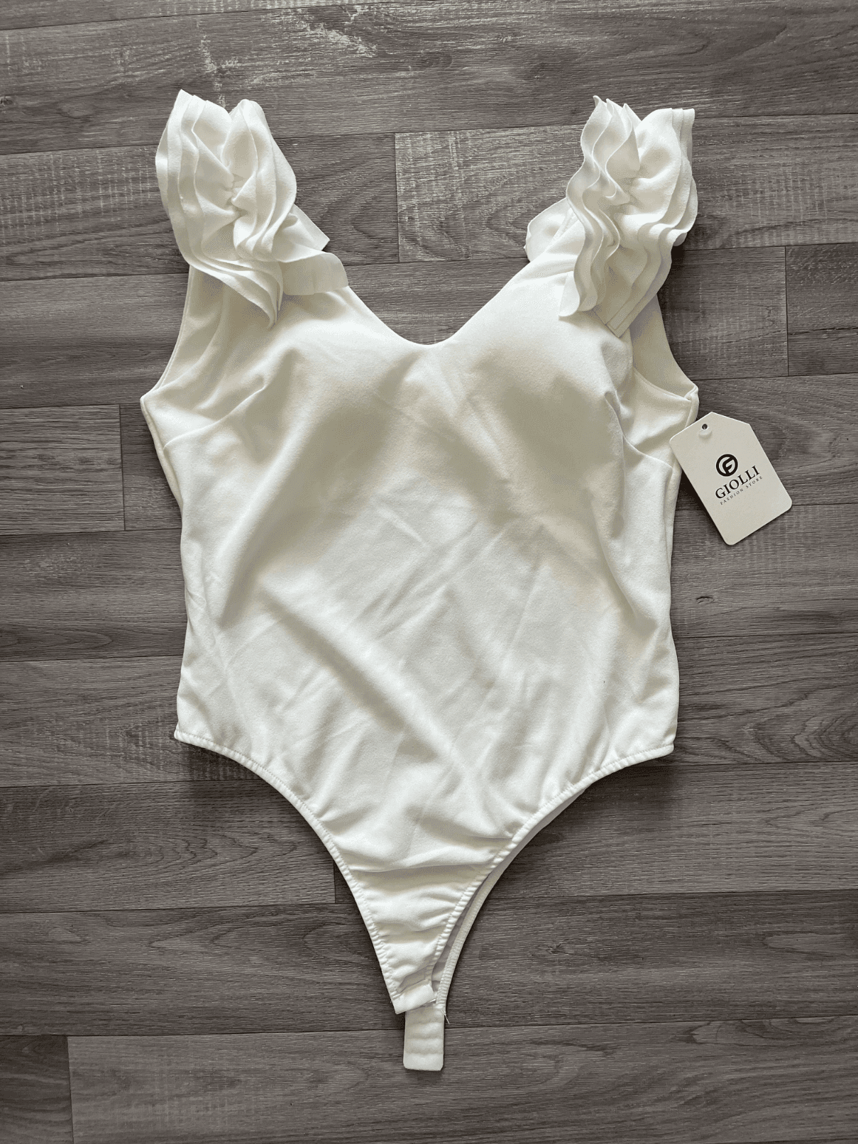 Body blanc à volants femme Giolli neuf — photo 2