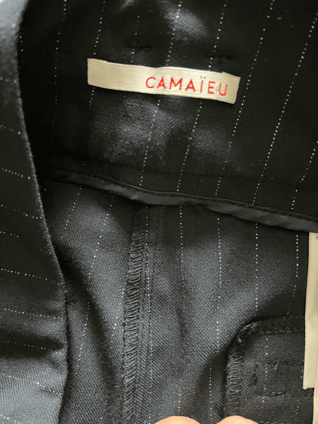 Short taille haute bleu rayé — photo 4