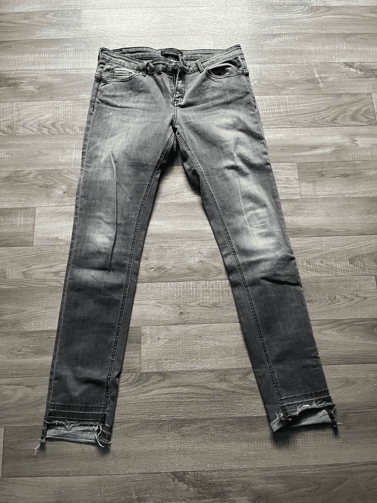 Jean IKKS slim gris effet délavé taille 40