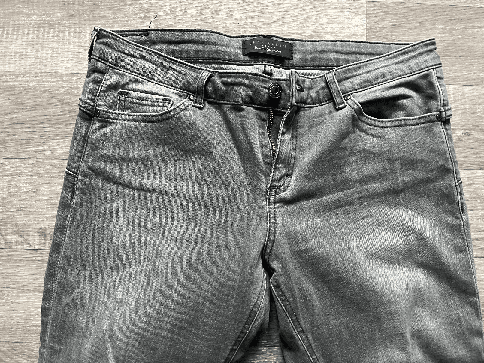 Jean IKKS slim gris effet délavé taille 40 — photo 3