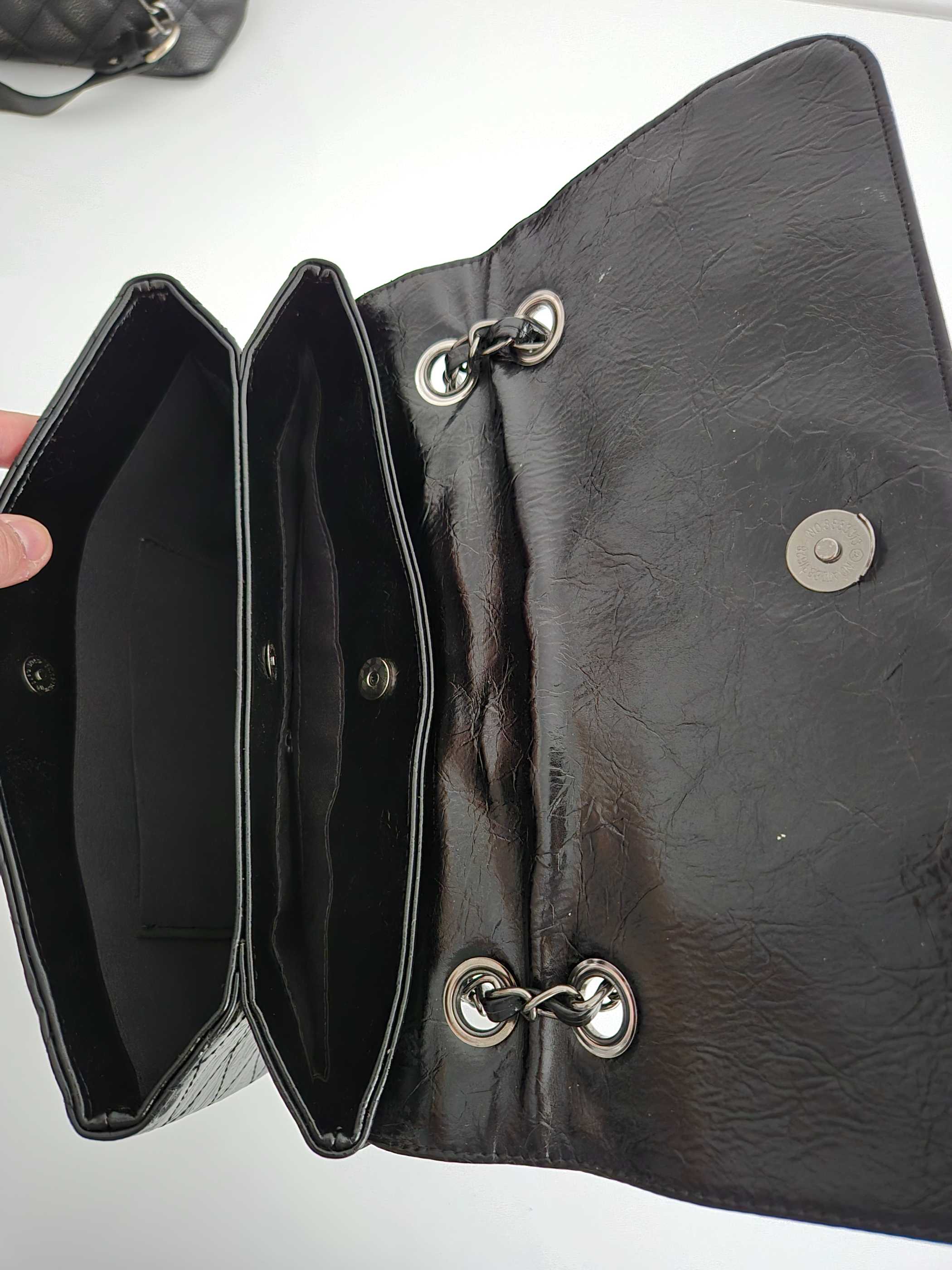 Sac bandoulière noir matelassé — photo 3