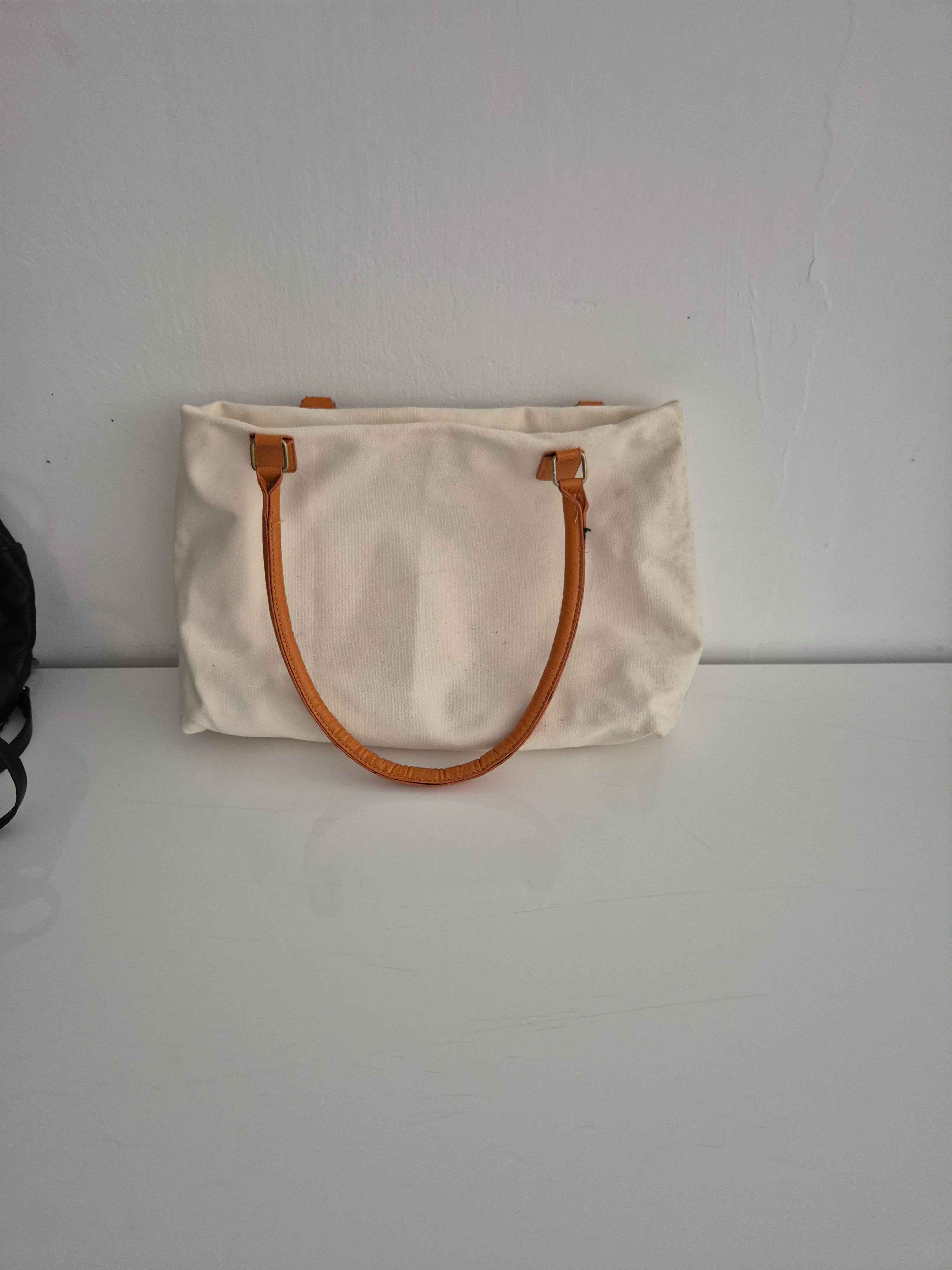 Sac cabas Paris en toile écru femme — photo 2