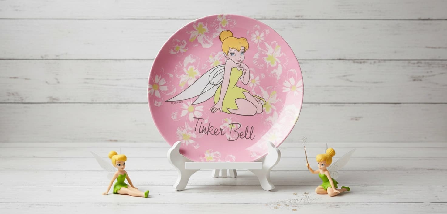 ✨ Magnifique Assiette Disney – La Fée Clochette (Tinker Bell) ✨