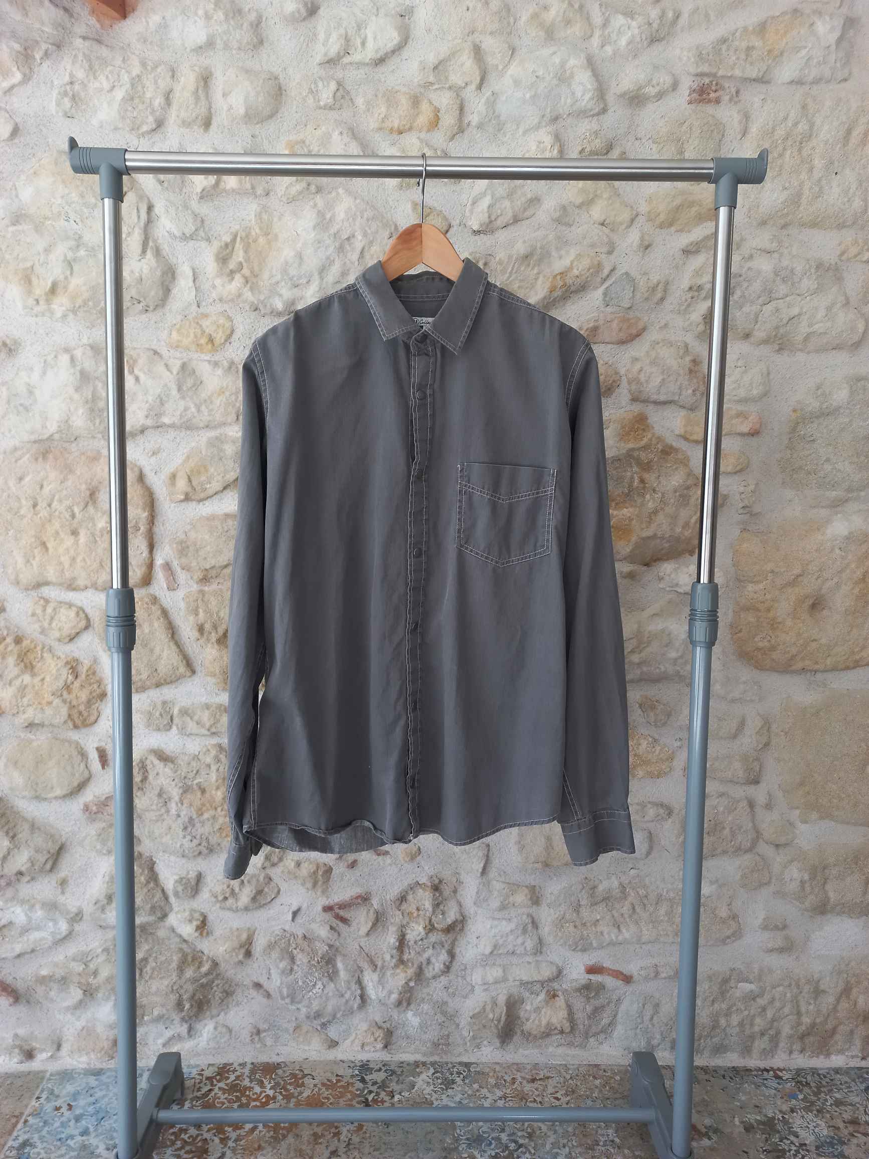 Chemise homme gris anthracite taille L