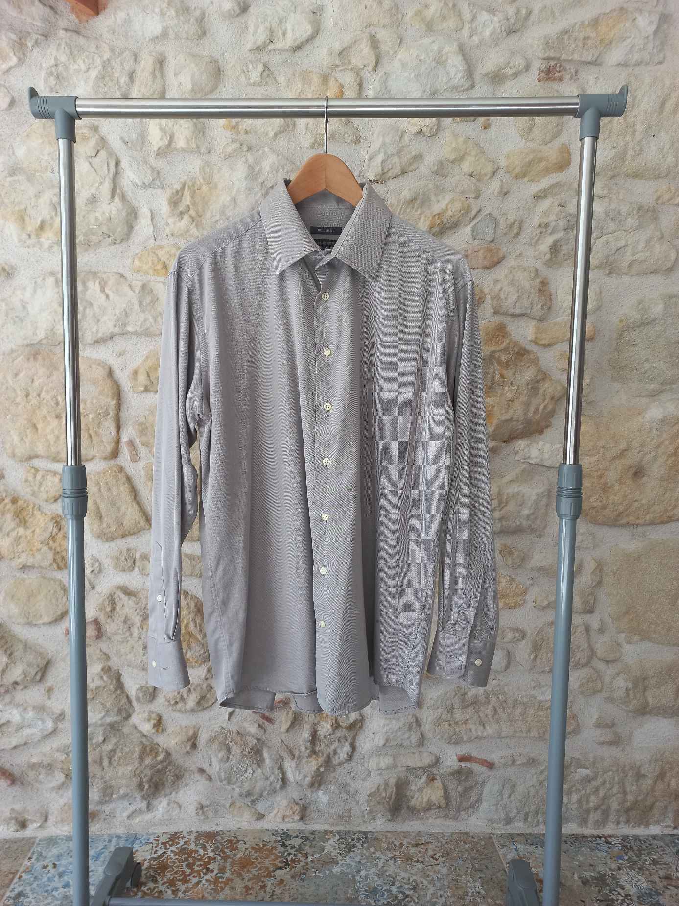 Chemise homme à manches longues grise taille L