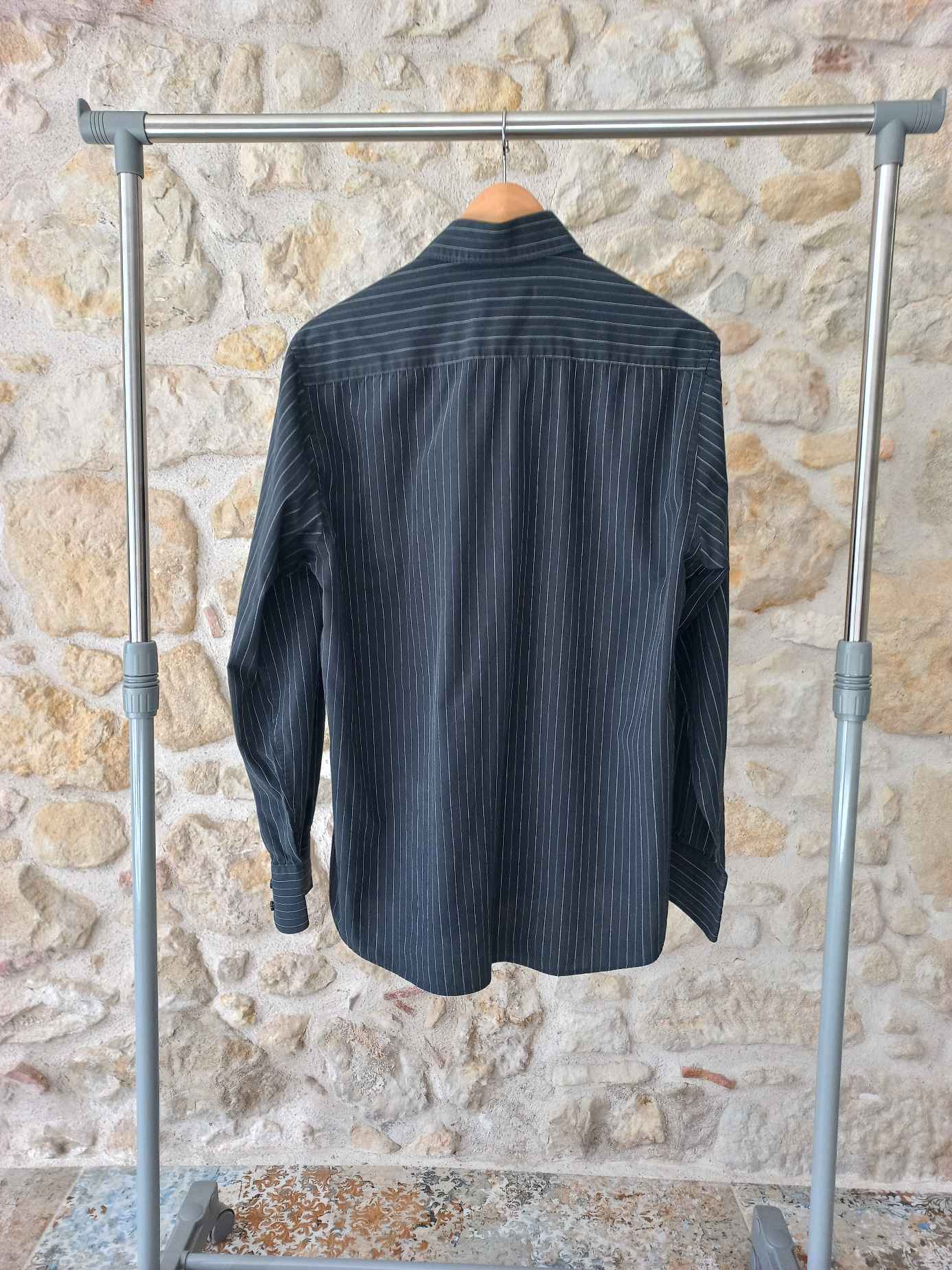 Chemise homme noire à rayures blanches taille L — photo 2