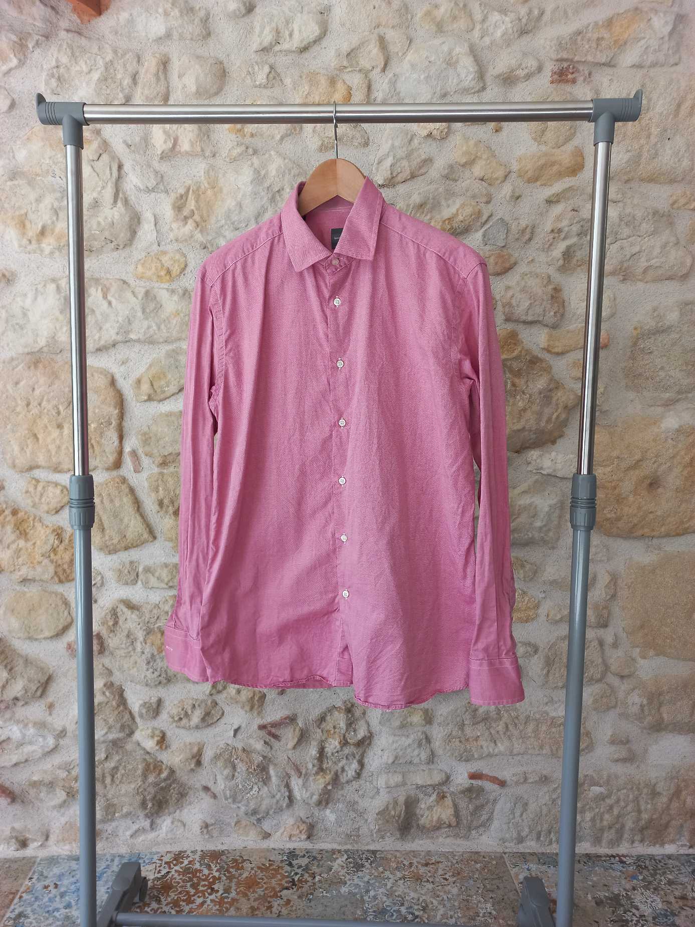 Chemise homme rose manches longues taille L — photo 1