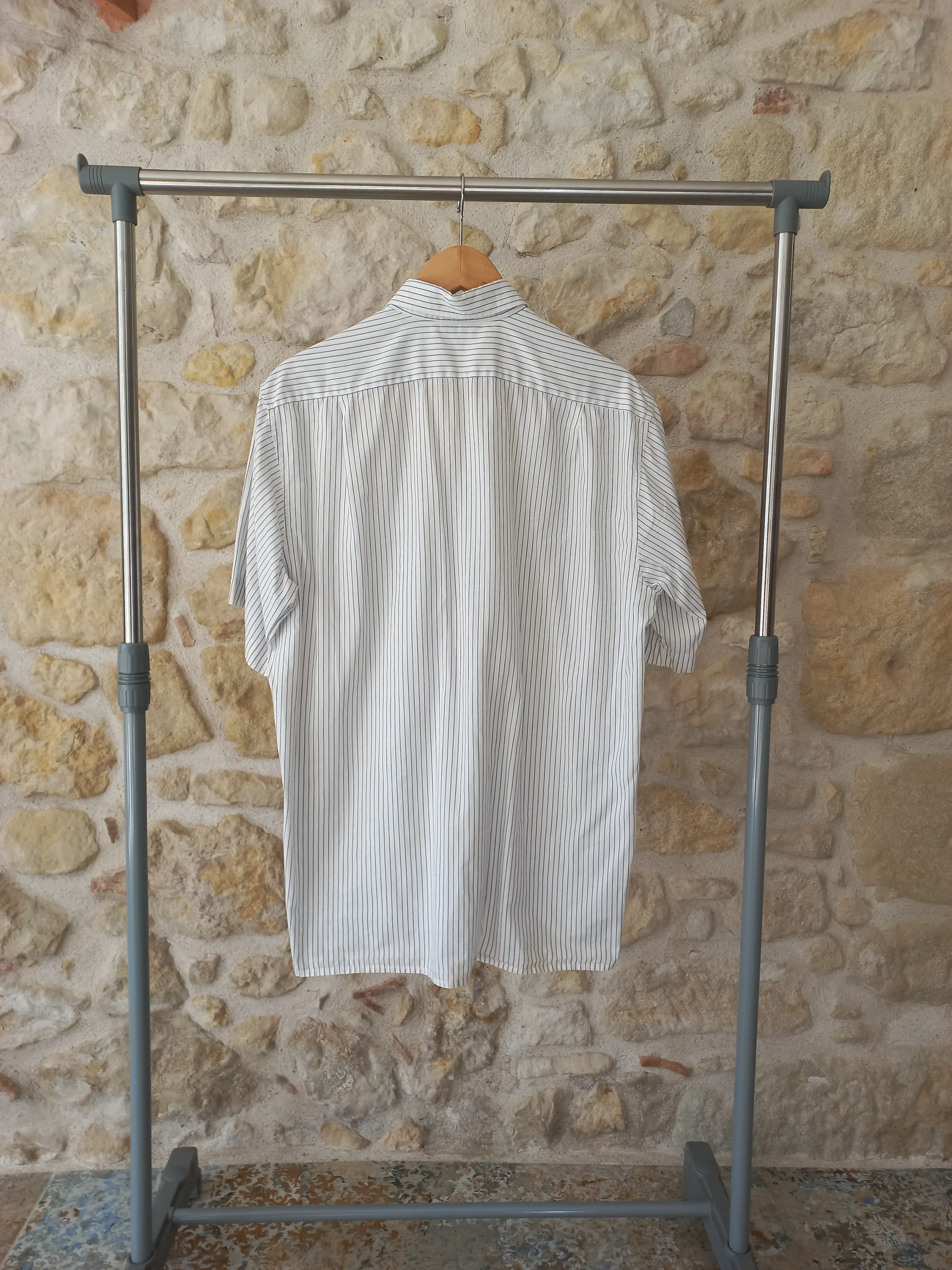 Chemise homme chabala rayée blanche/noire — photo 2