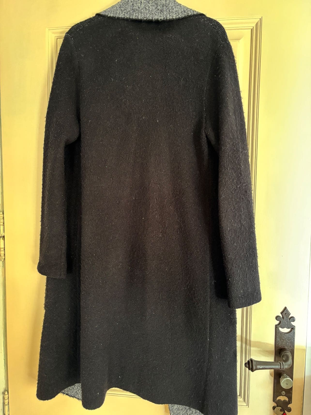 Manteau long noir et gris femme — photo 2