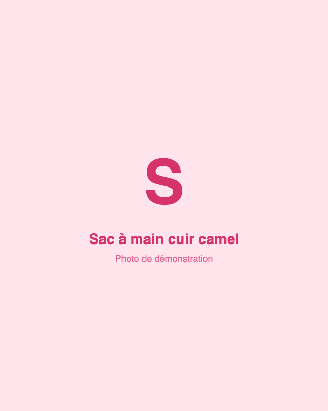 Sac à main cuir camel